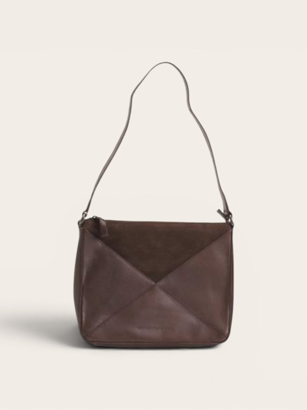 Spikes & Sparrow Brown Puzzle Cut Genuine Leather Shoulder Bag
